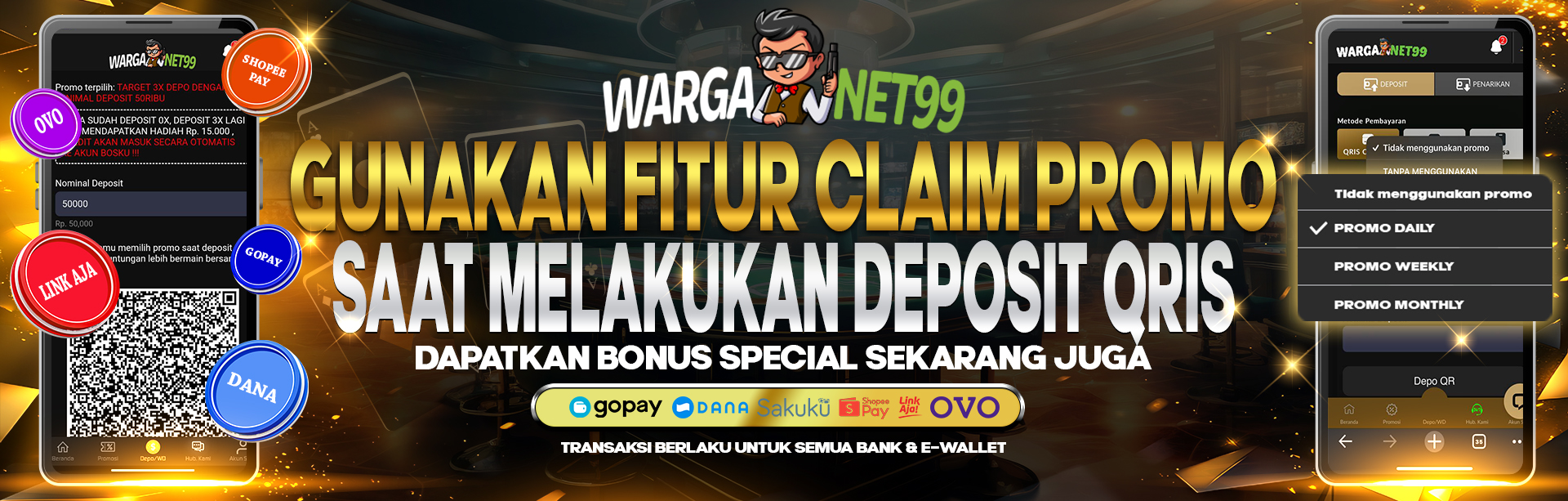 BONUS HARIAN HINGGA BULANAN